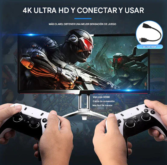 Game Stick™ 4k PRO + 2 Joystick PS5 Con 20.000 Mil Juegos (Envío Gratis)